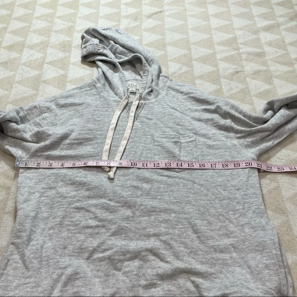 J crew vintage cotton terry relaxed hoodie two tone